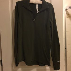 Lululemon army green half zip